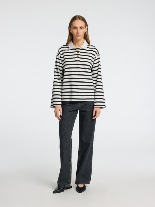 Image du produit Selected Streifen Langarm-Poloshirt (XS)