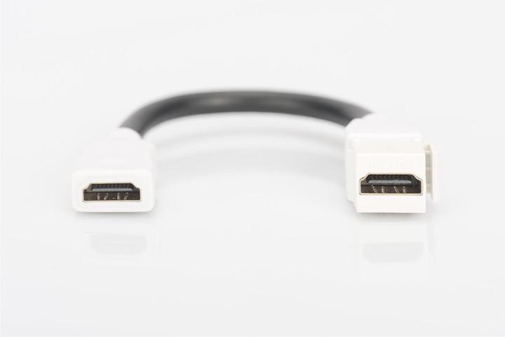 Actual product image Digitus HDMI 2.0 Keystone module for DN-93832 with 16 cm cable pure white RAL 9003