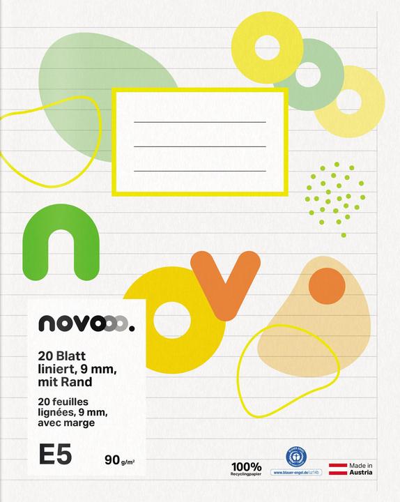 Actual product image Novooo Exercise book E5 (E5, Lined, Soft cover)