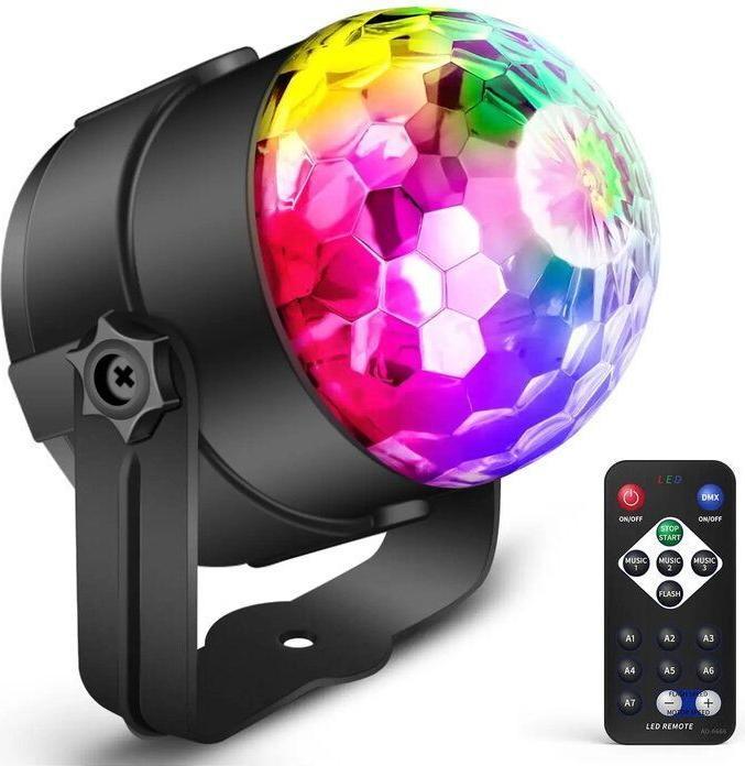 Produktbild iLike LED Spotlight RGB Rotating Ball - Disco Projector (LED)