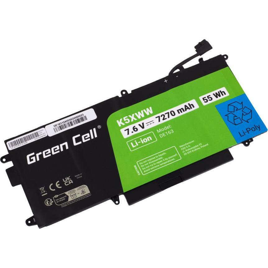 GreenCell Green Cell Laptop Battery K5XWW for Dell Latitude 7390 2-in-1 5289 7389, Notebook Akku