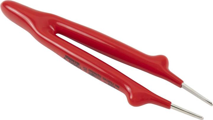 Actual product image Dönges Tweezers, VDE-insulated, straight, round, 145 mm