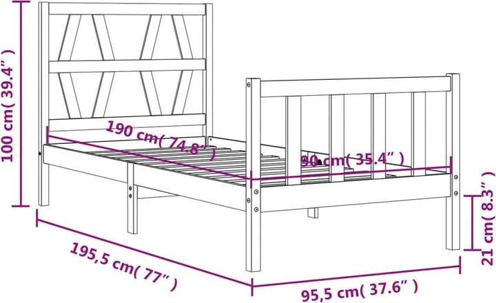 Image du produit VidaXL Valenka (90 x 190 cm)