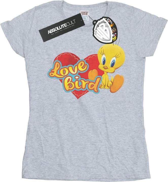 Actual product image Looney Tunes Womens/Ladies Tweety Pie Valentine's Day Love Bird Cotton T-Shirt (XL)