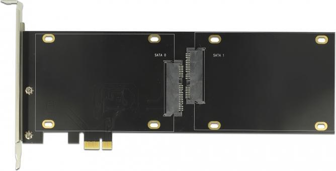 Actual product image Delock 2x SATA PCI-Ex1 controller, narrow