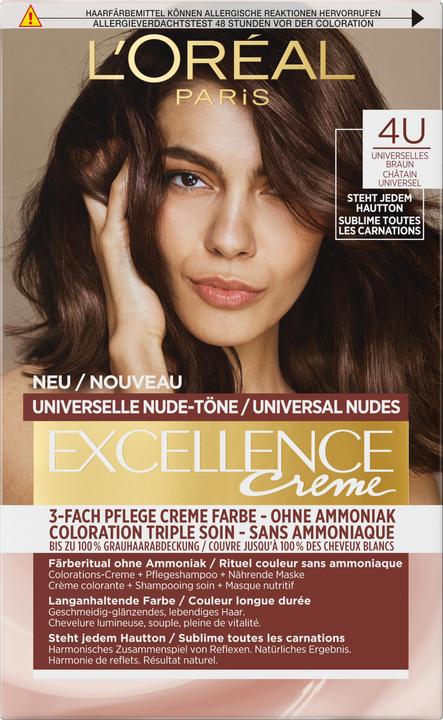 Immagine prodotto L'Oréal Paris EXCELLENCE Universal Nude marrone (1 pz) (4U Marrone medio)