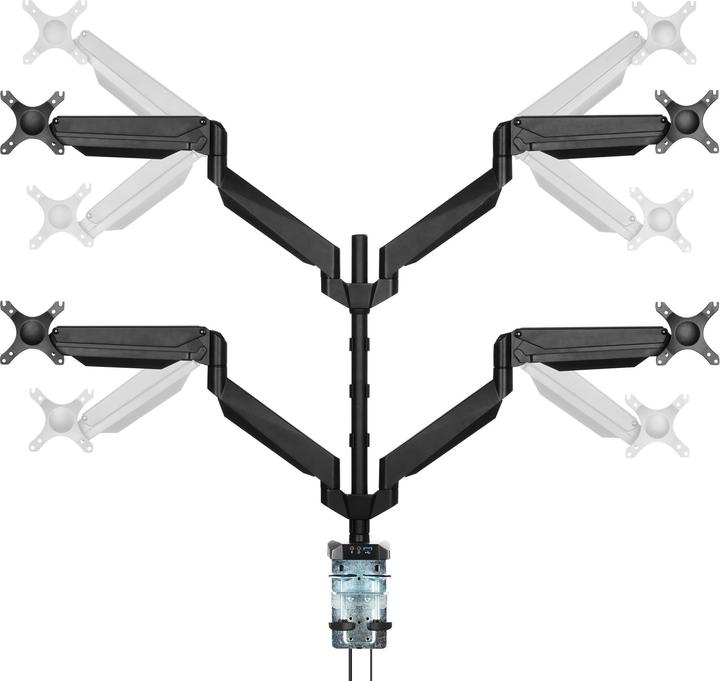 Immagine prodotto tectake Supporto da tavolo per 4 schermi (Tavolo, 32")