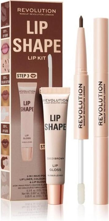 Actual product image Makeup Revolution Lip Shape Kit - Coco Brown, 1 pc (Coco Brown)