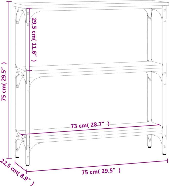 Produktbild vidaXL Konsolentisch (22.50 x 22.50 x 75 cm)