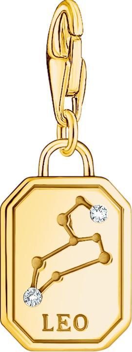 Image du produit Thomas Sabo Charm pendentif signe du zodiaque lion avec pierres plaqué or (Argent 925)