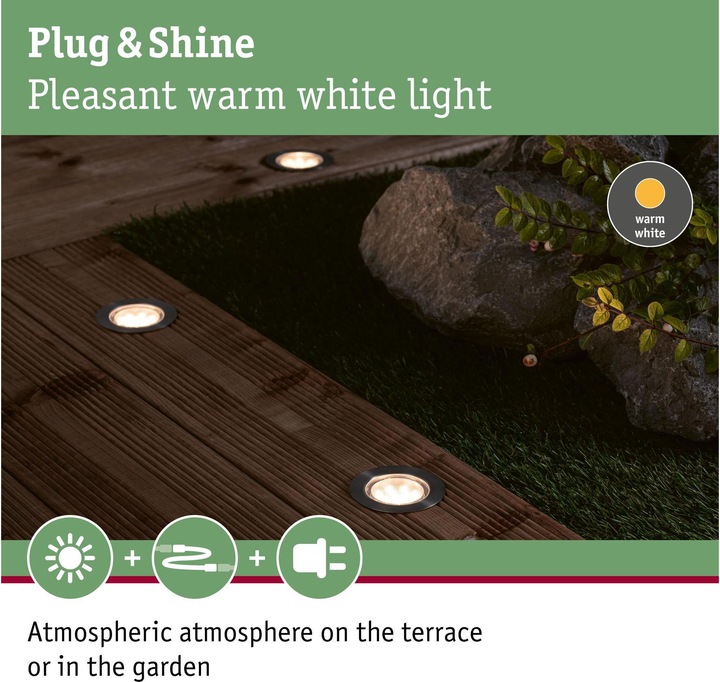 Actual product image Paulmann Plug & Shine Floor (100 lm, IP65)
