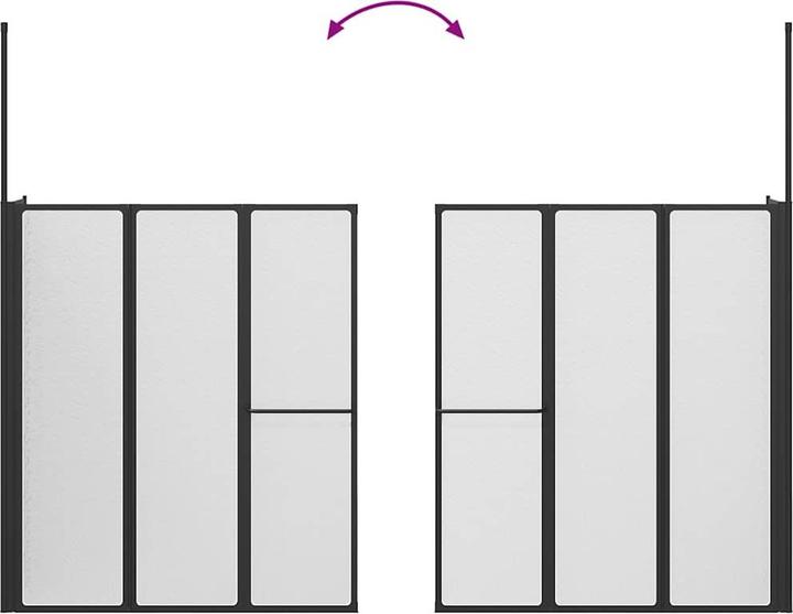 Produktbild vidaXL Duschwand (120 cm, 70 cm, 137 cm)
