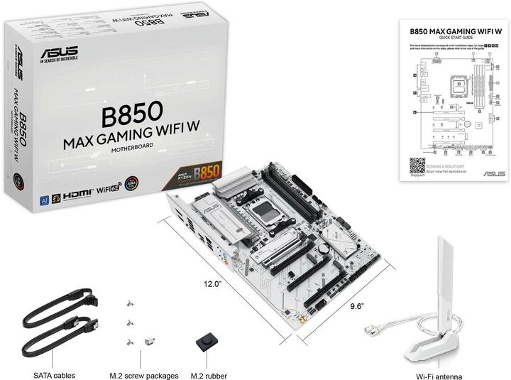 Produktbild ASUS B850 MAX GAMING WIFI (AM5, AMD B850, ATX)