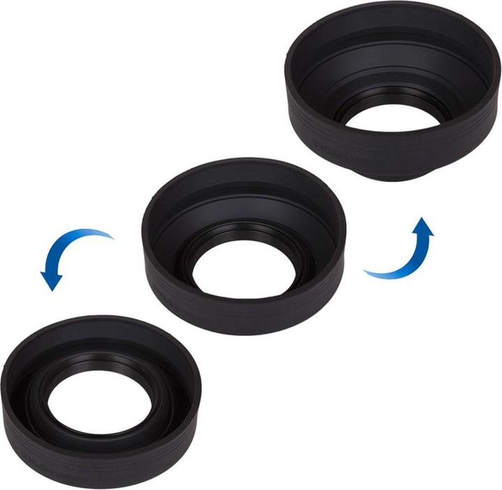 Produktbild Caruba Gummi Gegenlichtblende 3 in 1 55mm
