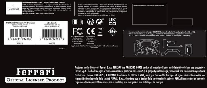 Image du produit Thrustmaster Ferrari SF1000 Formula Edition (PS3, PS4, Xbox One X, PC, Xbox Series X, Xbox One S, Xbox Series S, PS5)