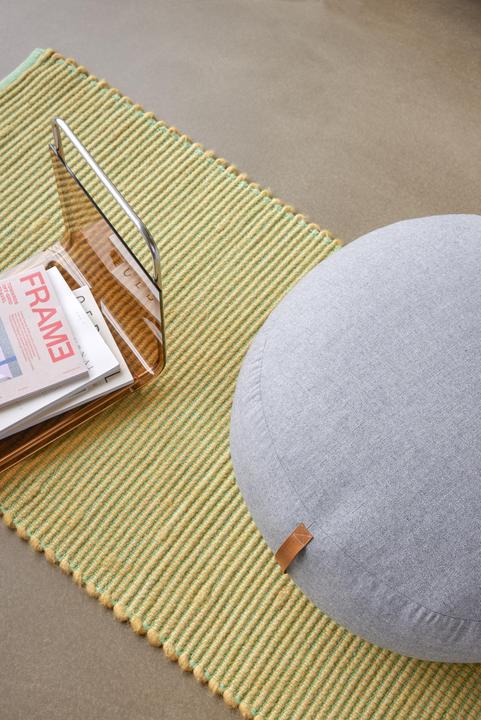 Actual product image Hübsch Pouf with leather handle