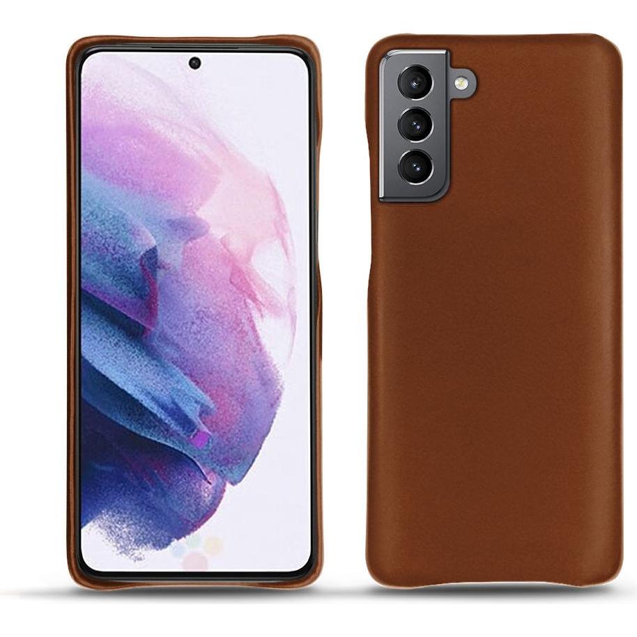 Noreve Lederschutzhülle (Samsung Galaxy S21), Smartphone Hülle, Braun