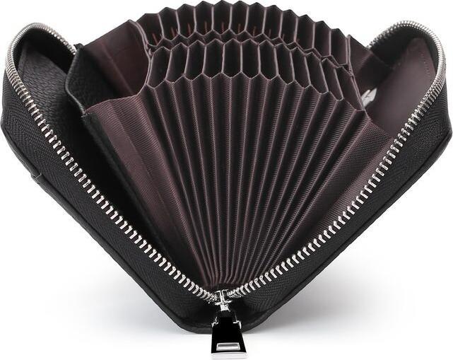 Produktbild Only-Bags.Store Portemonnaie aus Leder mit Kreditkartenschutz, Portemonnaie mit Reissverschluss, Portemonnaie im