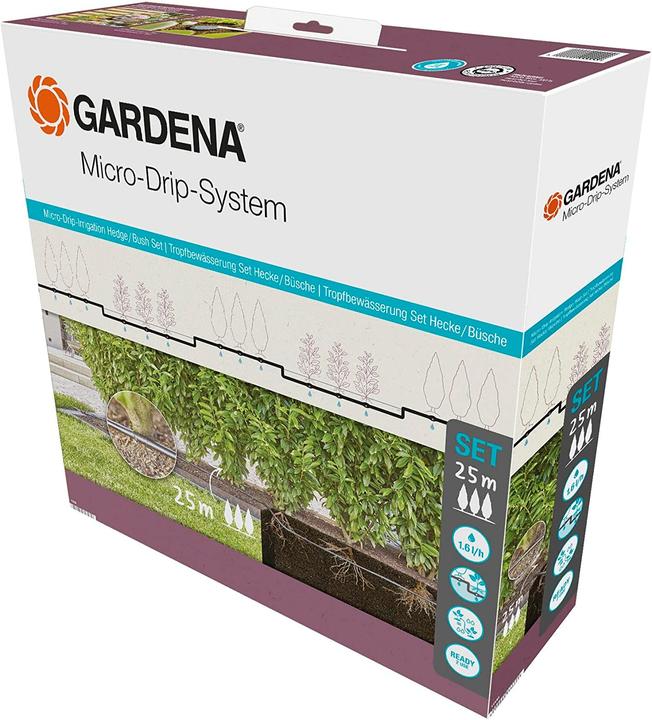 Productafbeelding Gardena Boven- en ondergrondse druppelslang voor struiken/haagjes (Druppelslang + druppelslang)