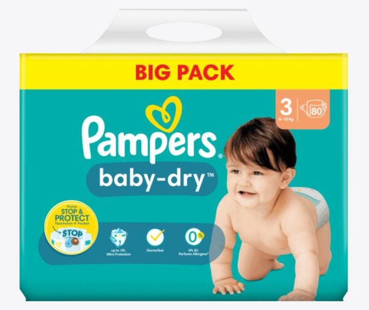 Produktbild Pampers Baby Dry (Tragepack, 80 Stk.)