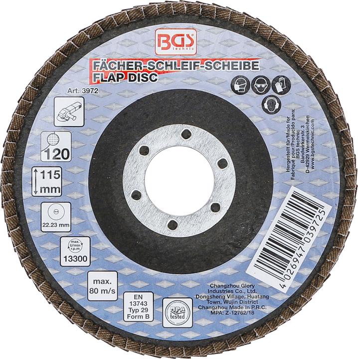Produktbild BGS Fächer-Schleif-Scheibe Ø 115 mm K 120 (K 120)