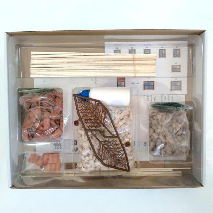 Image du produit Block Cuit. Kit maquette 3D en céramique - Petit Chalet (26 x 14 x 22 cm)