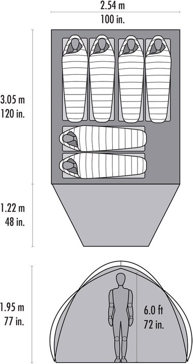 Actual product image Msr Habitude 6 (Dome tent, 6.35 kg, 6 persons)