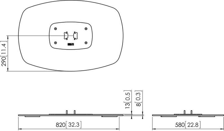 Actual product image Vogels PFF 7040 - Mounting component (base plate) for flat panel display (Ground)