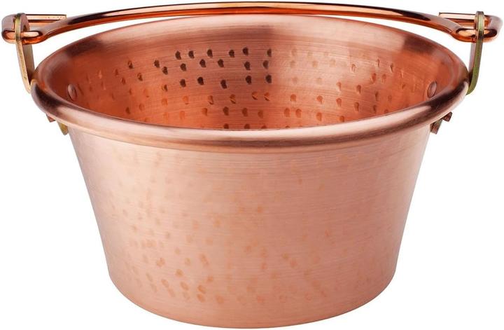 Baldassare Agnelli Familien-Kochtopf mit Messingbügelgriff, hygienisch sicher und wärmeleitend (Kochtopf, Kupfer)