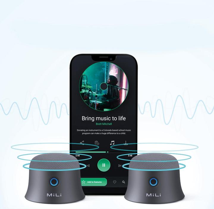 Image du produit Ultron Mag Soundmate magnétique BT Speaker 2 pièces black (8 h, Fonctionnement sur piles)