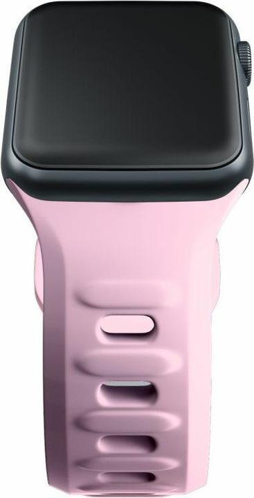Actual product image 3MK Silicone Watch Strap różowy/powder pink dla Apple Watch 38/40/41mm (Silicone, Stainless steel)
