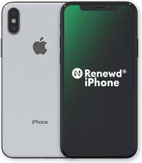 Actual product image Renewd iPhone XS (64 GB, Silver, 5.80", 12 Mpx, Dual SIM, A / Like new)