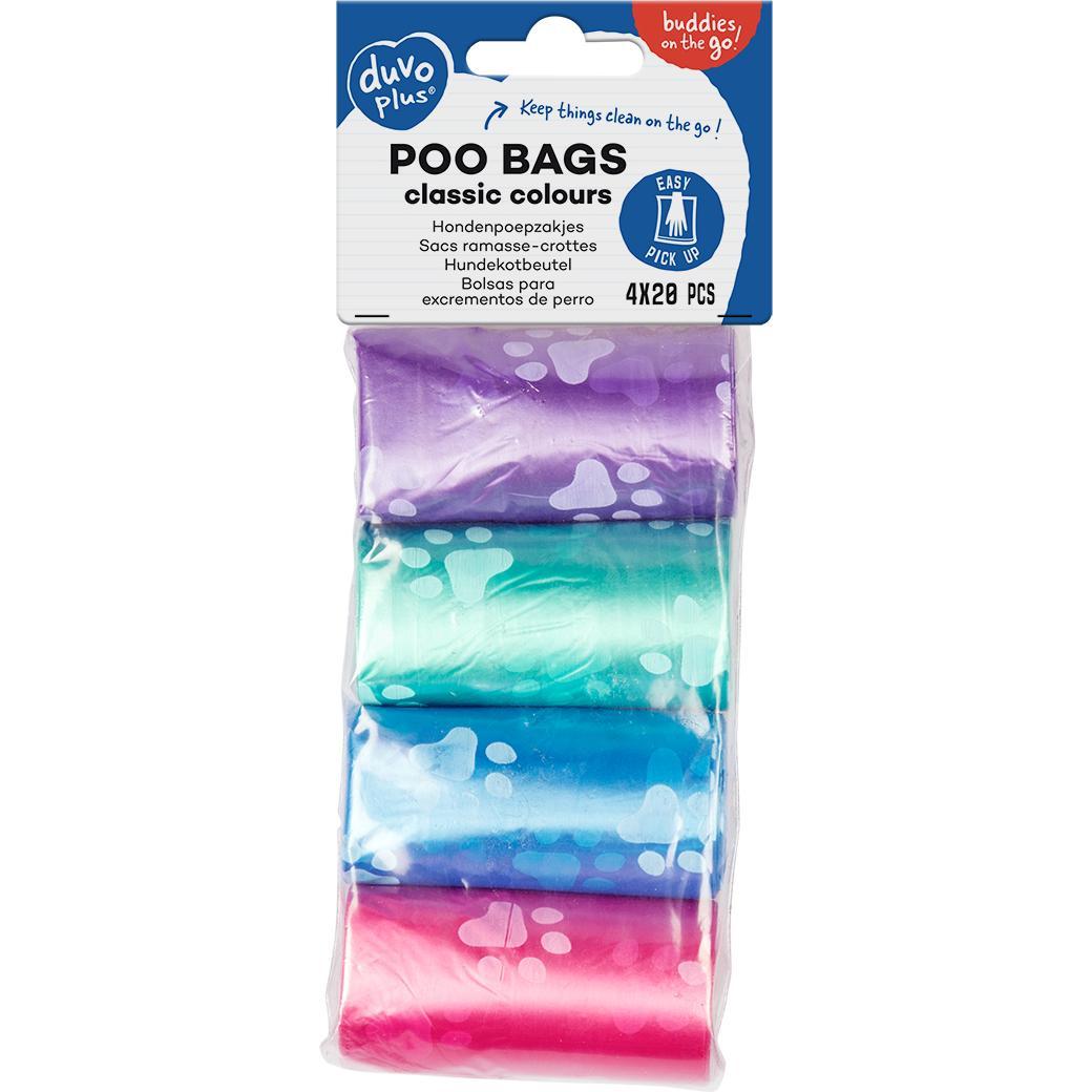 Duvo Plus Sacs Hygiéniques Bandes Couleurs Pastel 4 X 20U.