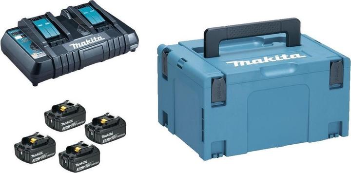 Produktbild Makita Power Source Kit 18V mit 4x BL1830B Akku 3,0Ah + DC18RD Doppelladegerät ( 197720-6 ) + Makpac (18 V)