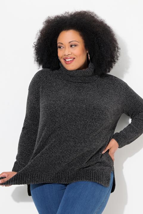 Actual product image Ulla Popken Soft Textured Chenille Oversized Fit Sweater (50, 52)