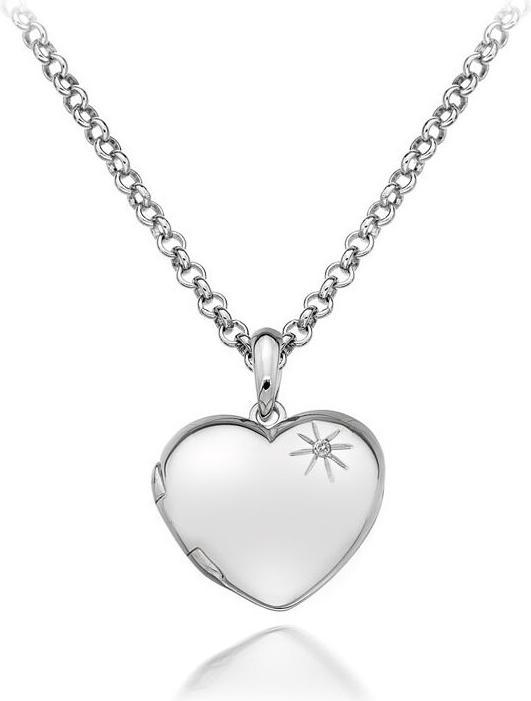 Immagine prodotto Hot Diamonds medaglione dei ricordi del cuore (Argento 925, 45 cm)