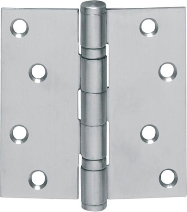 Intersteel Kugellagertürscharnier Edelstahl käntig 89x89 mm DIN links / rechts matt ausziehbarer Stift