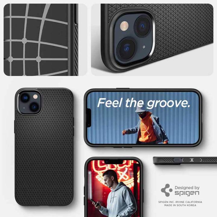 Actual product image Spigen Liquid Air iPhone 14 Plus case - Black (Apple iPhone 14 Plus)