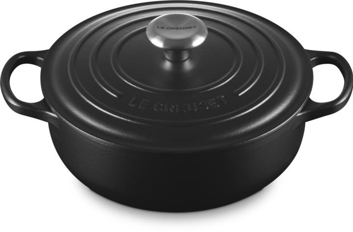 Produktbild Le Creuset Sauteuse Sig 24 cm Schwarz (24 cm, Bräter + Schmortopf, Gusseisen)