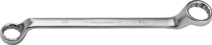 Actual product image Irimo Deep offset double ring spanner, 27 mm × 32 mm, chrome-plated, 353 mm