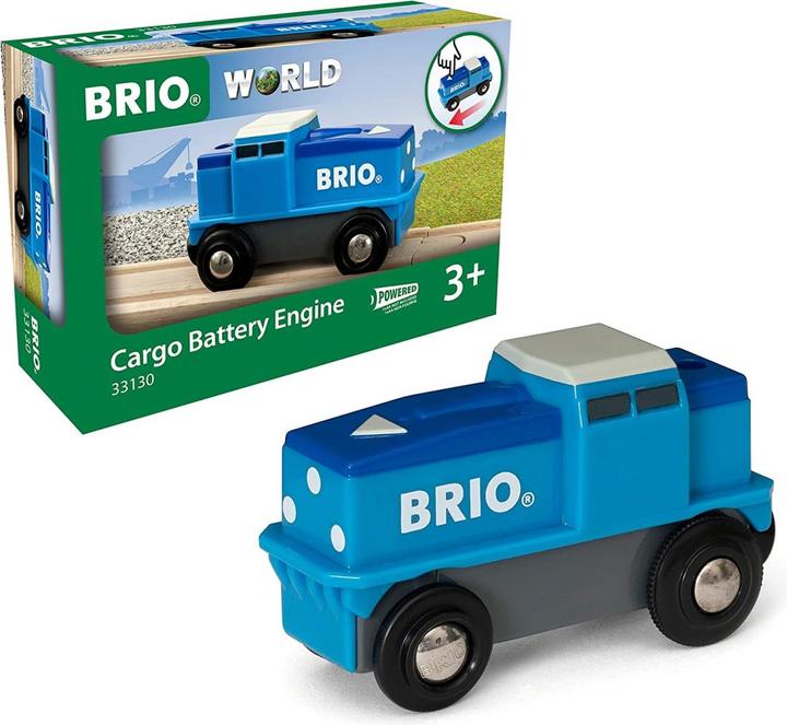Actual product image Brio Blue battery freight locomotive