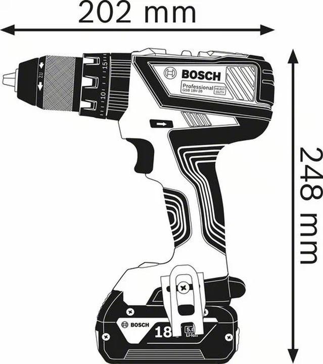 Image du produit Bosch Professional Perceuse-visseuse à percussion sans fil GSB 18V-28, version Solo (Fonctionnement sur batterie)