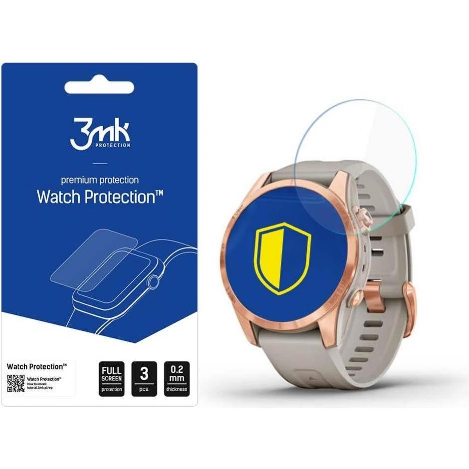 3MK FlexibleGlass Watch Garmin Fenix 7S Pro Solar Szkło Hybrydowe, Smartwatch Zubehör, Transparent