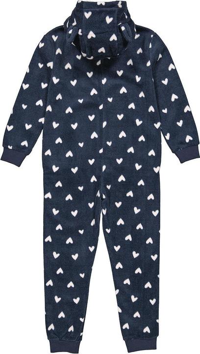 Actual product image La Redoute Collections Fleece overall with heart pattern and hood (128)