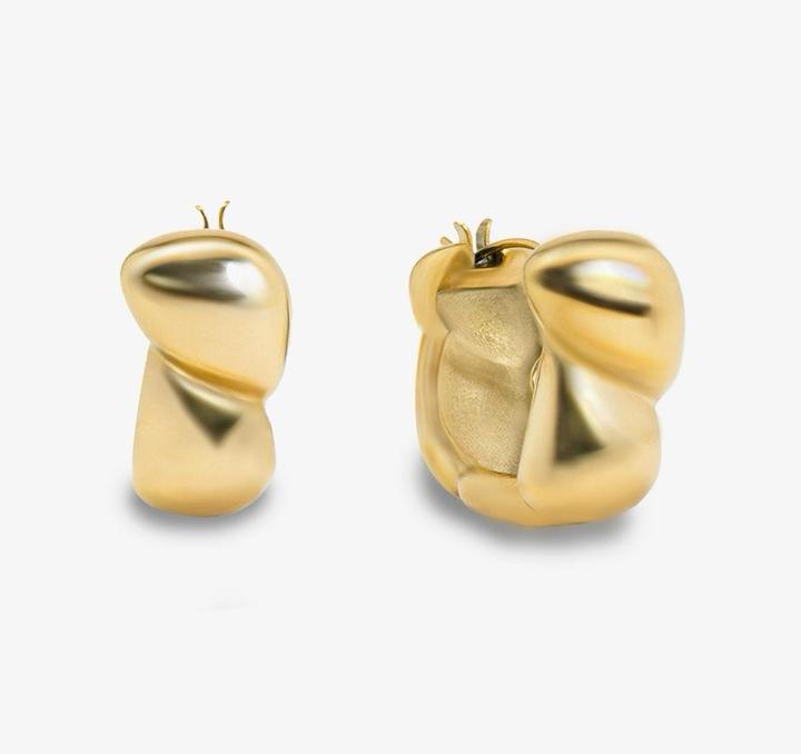 Actual product image Sensora Jewelry Wave Hoops earrings (Stainless steel)