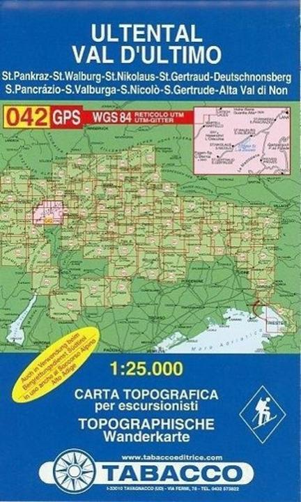 Produktbild Tabacco Wandern 1 : 25 000 Ultental