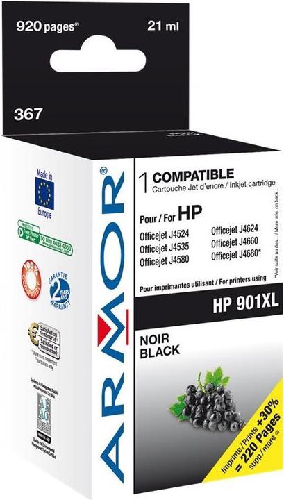 Produktbild Armor OWA OWA Tinte komp. HP 901XL BK HC schwarz CC654AE (BK)