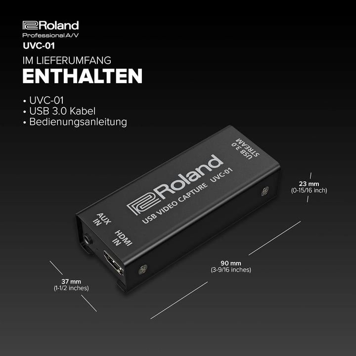 Image du produit Roland UVC-01 HDMI STREAMING CAPTURE DEVICE, UP TO 1080P/60 USB 3.0 STREAMING W. ANALOG AUDIO INPUT