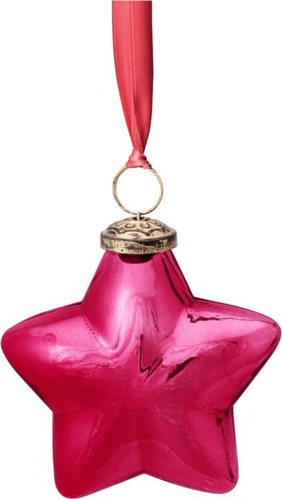 Actual product image PIP Studio Ornament Glass tree pendant Star pink 10 cm (1 x)