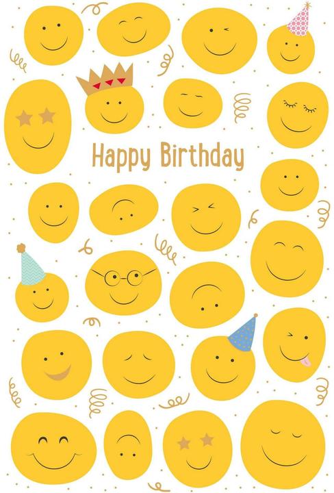 Produktbild ABC Geburtstagskarte Happy Smileys B6 (1 Stk.)